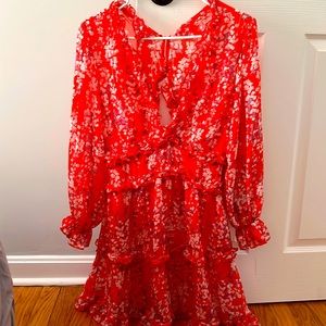 Light weight red floral